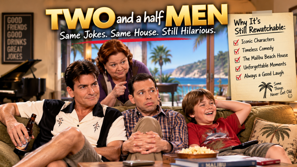 Two and a Half Men cast and characters in the Malibu beach house